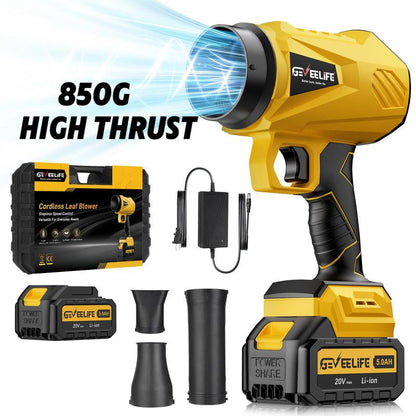 GEVEELIFE Turbo Jet Blower 200W – Cordless Handheld Leaf & Garden Blower for Yard, Car & Home