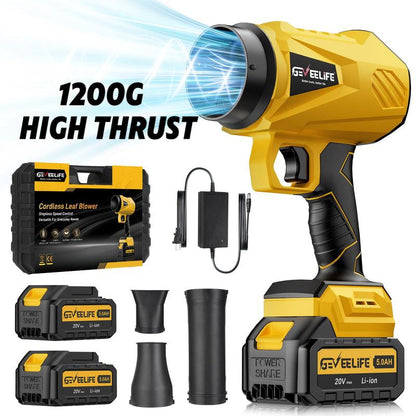 GEVEELIFE Turbo Jet Blower 200W – Cordless Handheld Leaf & Garden Blower for Yard, Car & Home