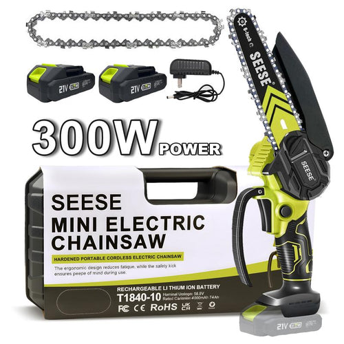 SEESE Cordless Mini Chainsaw – Brushless Electric Saw for Wood Cutting, Pruning & Garden Use