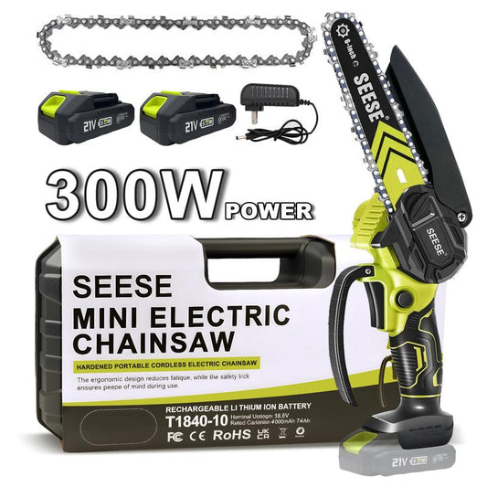 SEESE Cordless Mini Chainsaw – Brushless Electric Saw for Wood Cutting, Pruning & Garden Use