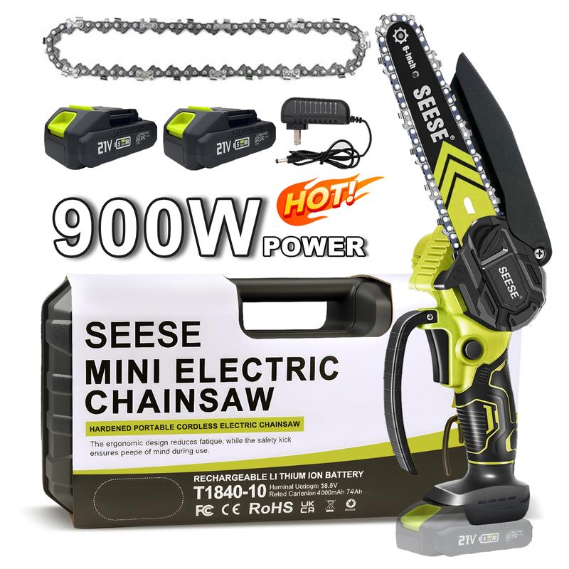 SEESE Cordless Mini Chainsaw – Brushless Electric Saw for Wood Cutting, Pruning & Garden Use
