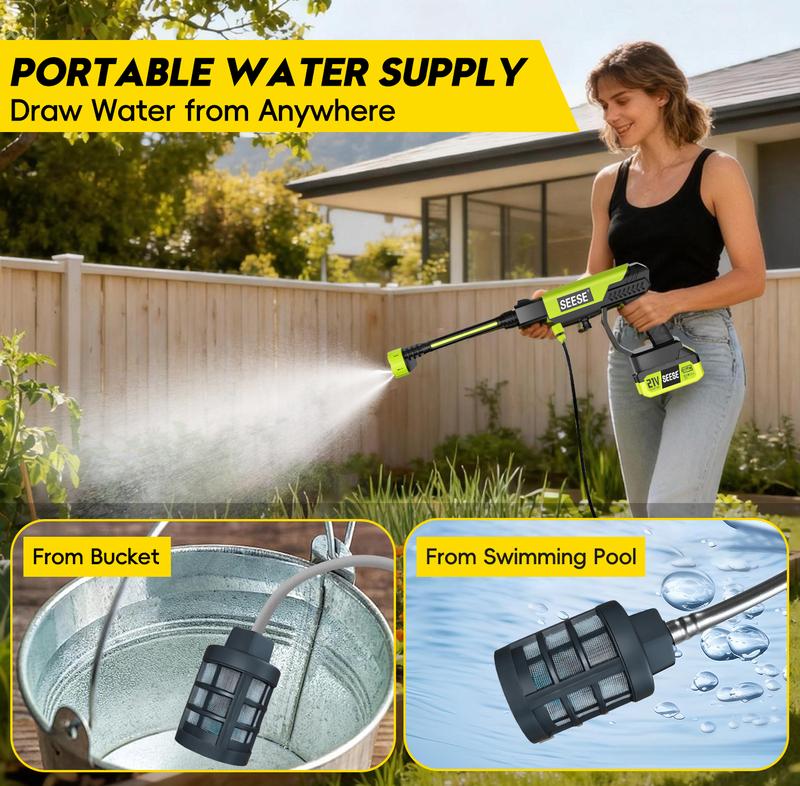 SEESE Handheld Cordless Pressure Washer – Portable Cleaning Tool for Car, Home & Garden Tasks