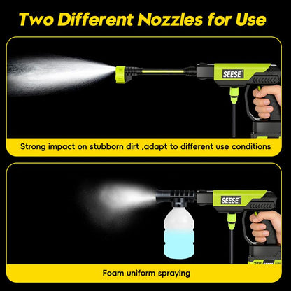 SEESE Handheld Cordless Pressure Washer – Portable Cleaning Tool for Car, Home & Garden Tasks
